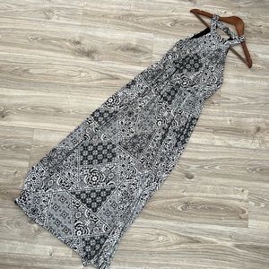 Black and white maxi dress